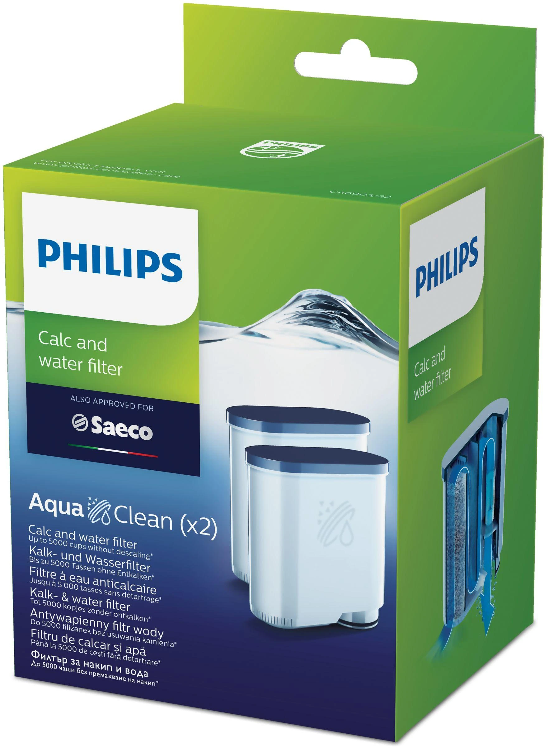 Philips Calc and Vanduo lašelinis CA6903/22 Same as CA6903/01 No descaling iki 5000 cups*