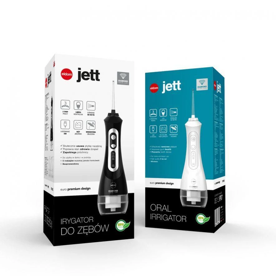 Eldom RY100B Jett Wireless Dental Irrigator, Baltas