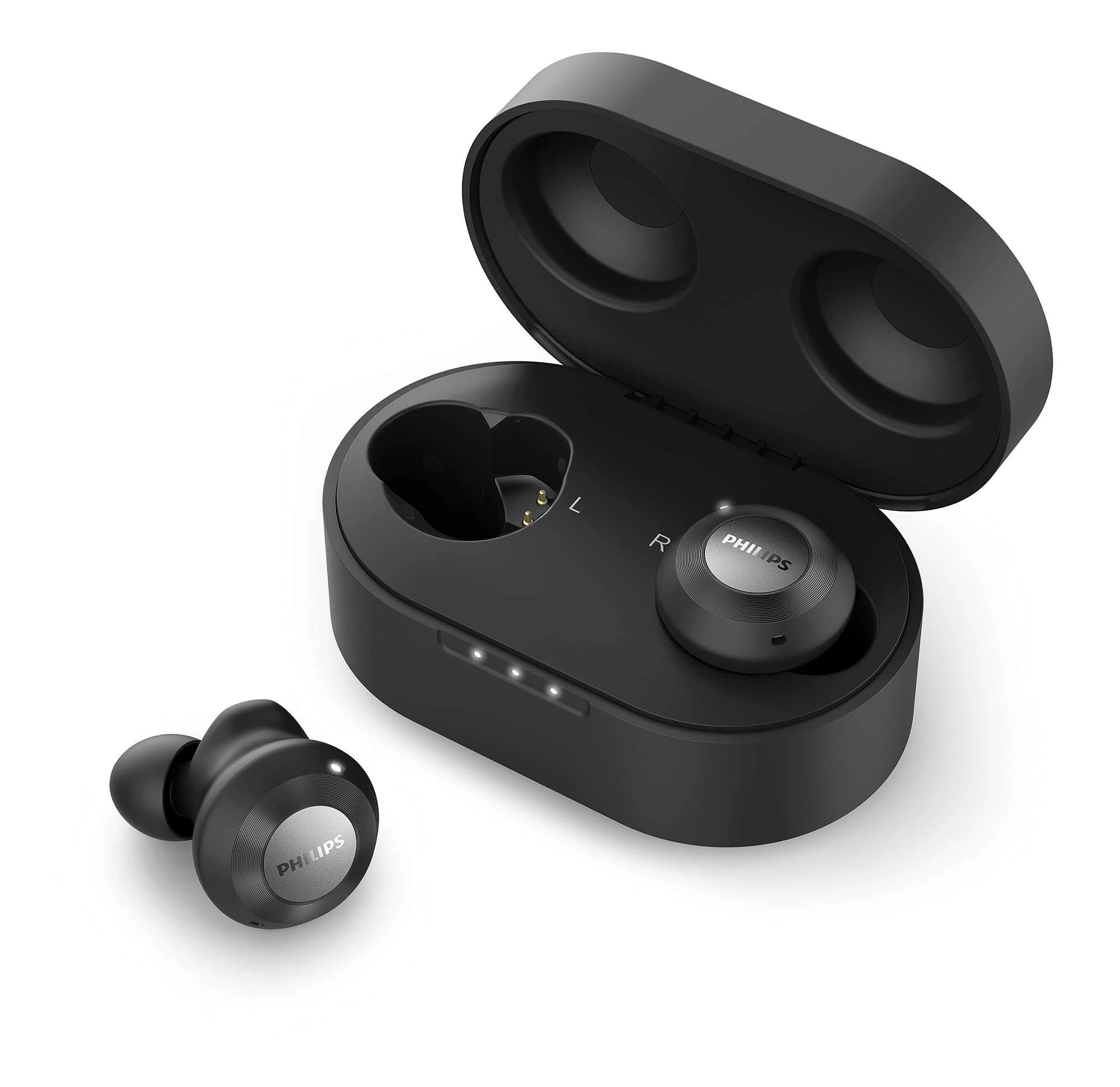 Į ausis dedamos iš tikrųjų belaidės ausinės Philips TAT8505BK/00, Juodos