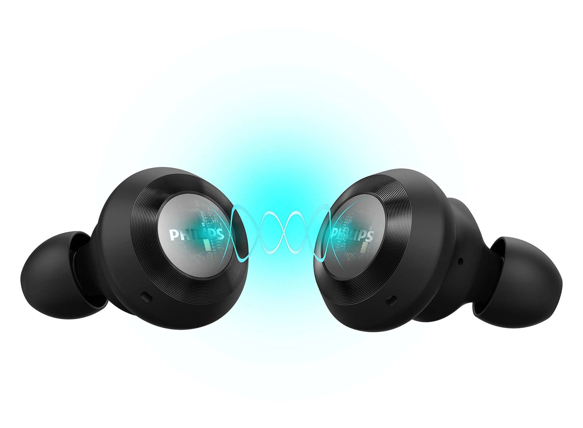 Į ausis dedamos iš tikrųjų belaidės ausinės Philips TAT8505BK/00, Juodos