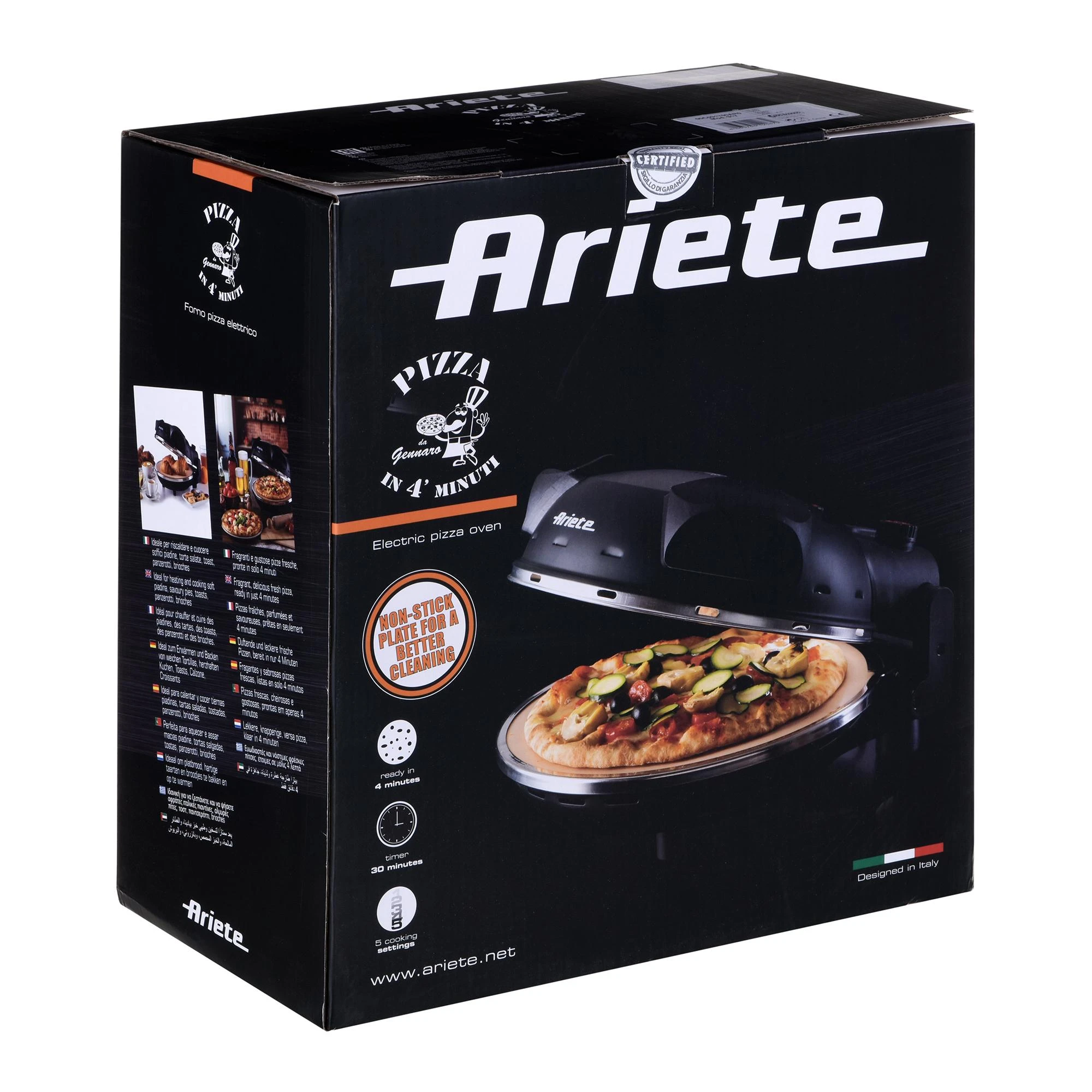 Ariete elektrinis picų kepimo įrenginys, juodos spalvos (917/00)
