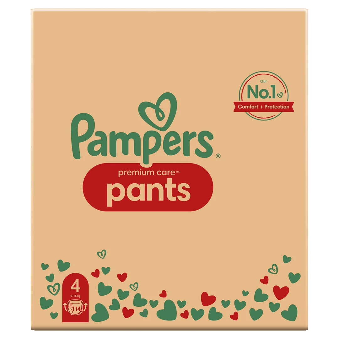 Sauskelnės-kelnaitės Pampers Premium Care, 4 dydis, 9–15 kg, 114 vnt.