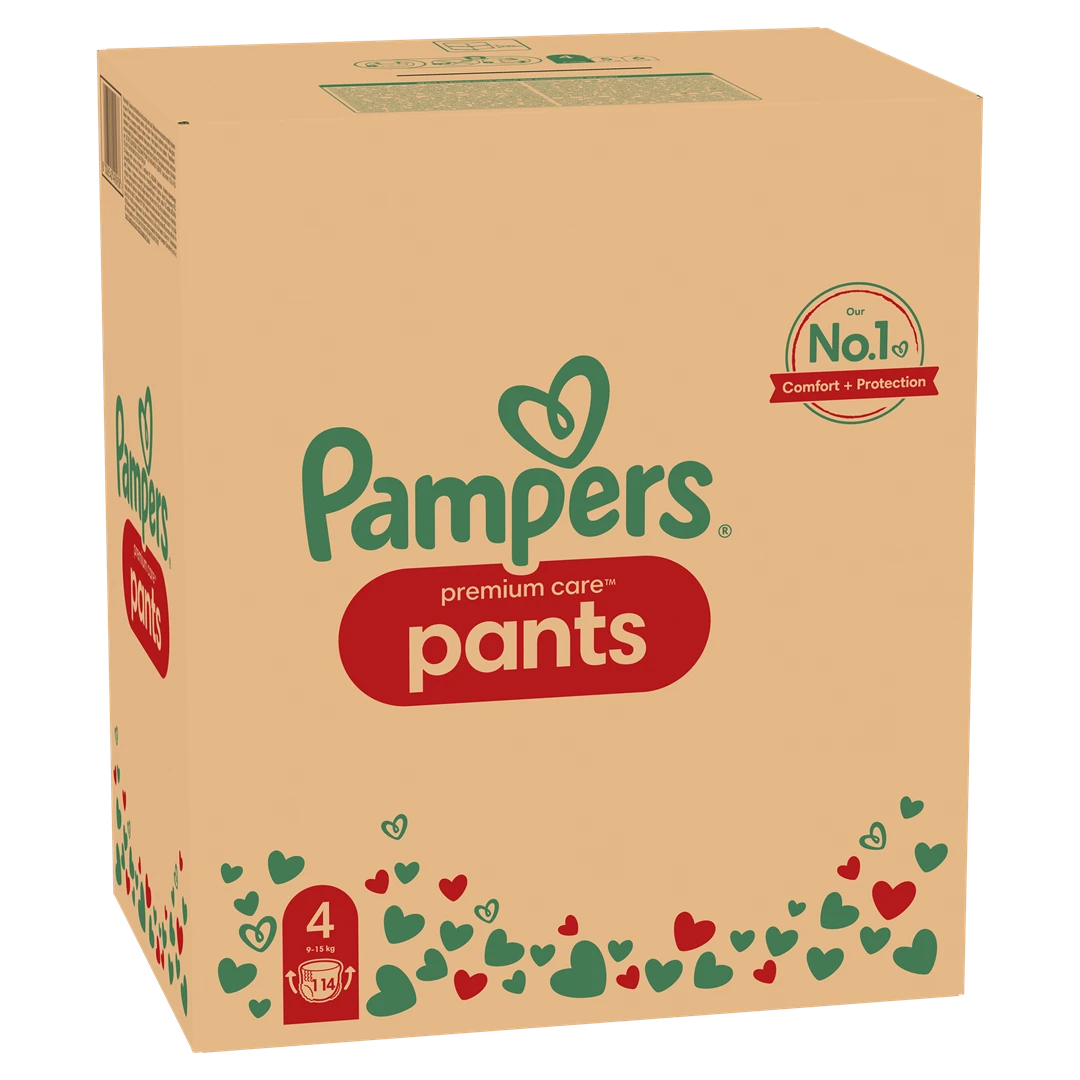 Sauskelnės-kelnaitės Pampers Premium Care, 4 dydis, 9–15 kg, 114 vnt.