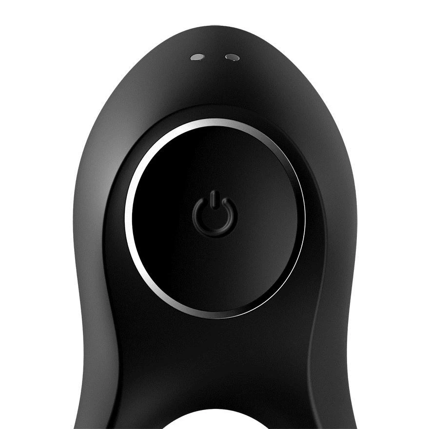Satisfyer Legendary Duo juodas vibruojantis gaidžio žiedas