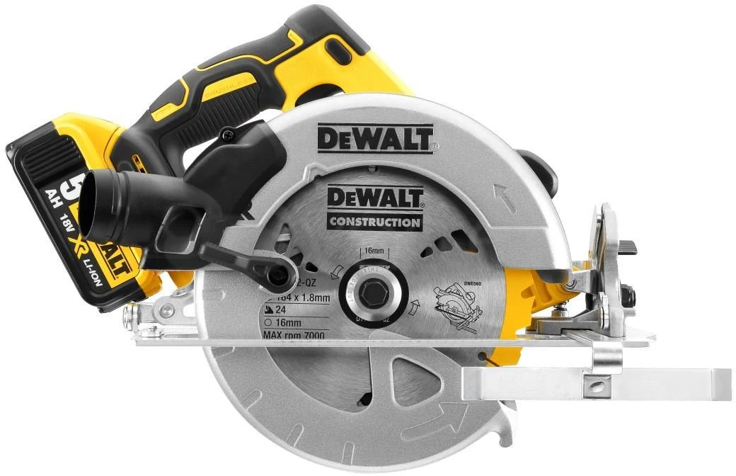 Akumuliatorinis diskinis pjūklas Dewalt DCS570P2 18V 2x5Ah