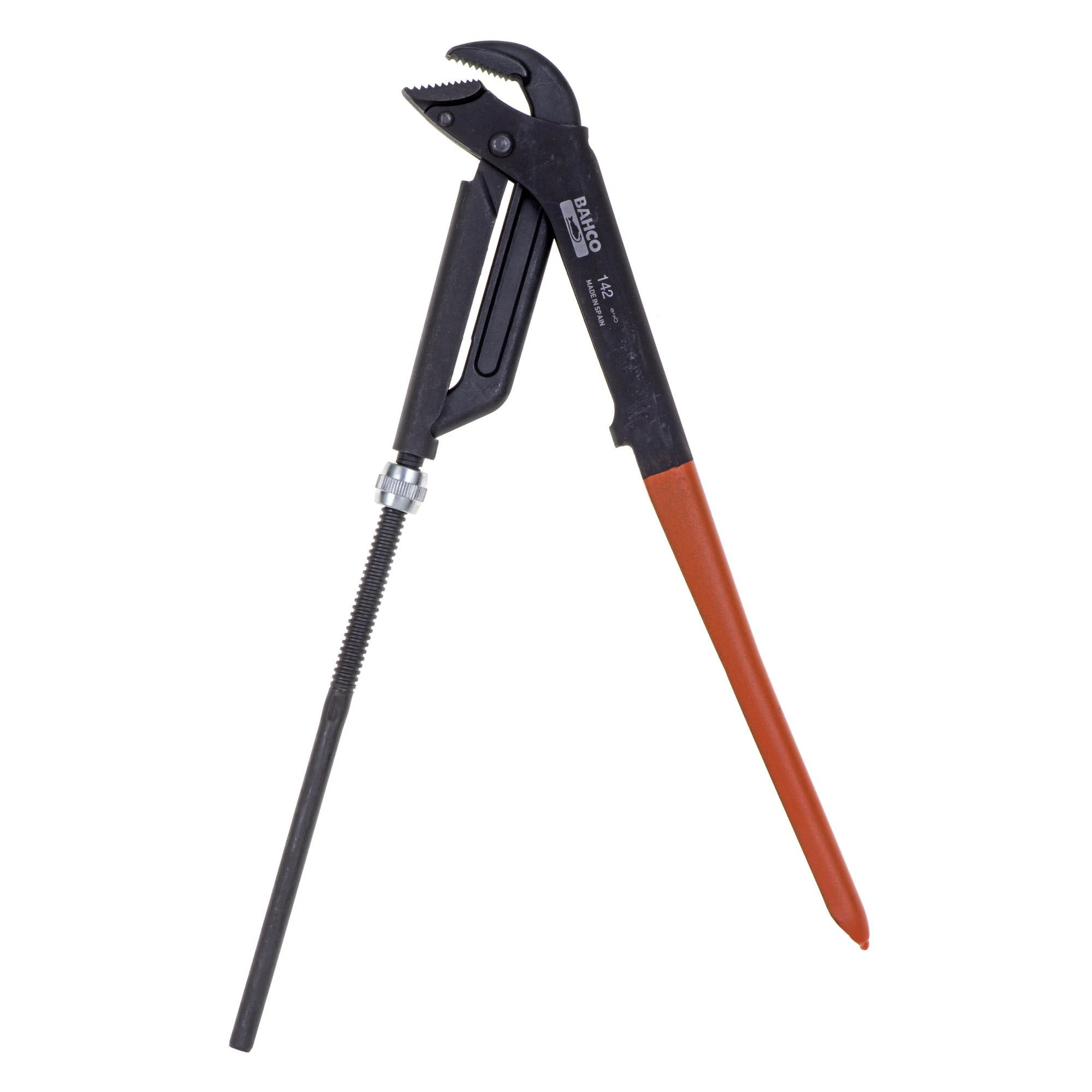 Bahco Universalus raktas vamzdžiams. Bendras ilgis 4256mm. Maksimalus 65 mm. 1 1/2" vamzdžiui. Oksiduotas, anktikorozinis padengimas,grūdintos siaurintos žiotys, neslystantys dantys. Aukščiausia klasė