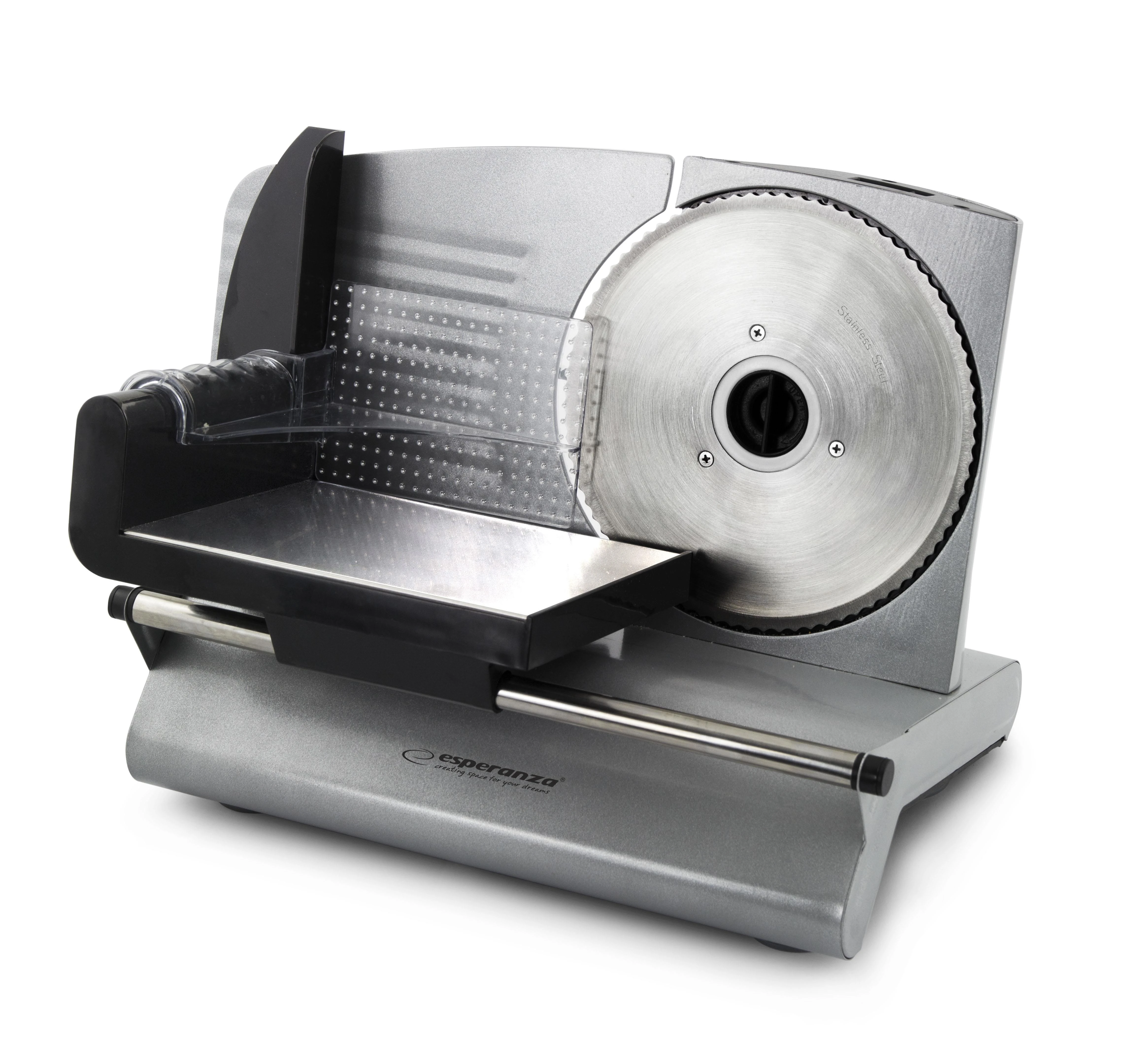 Slicer electric Esperanza Mortadella EKM018K (150W, sidabrinis color)