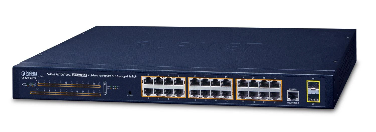 Šakotuvas Switch Planet GS-4210-24P2S