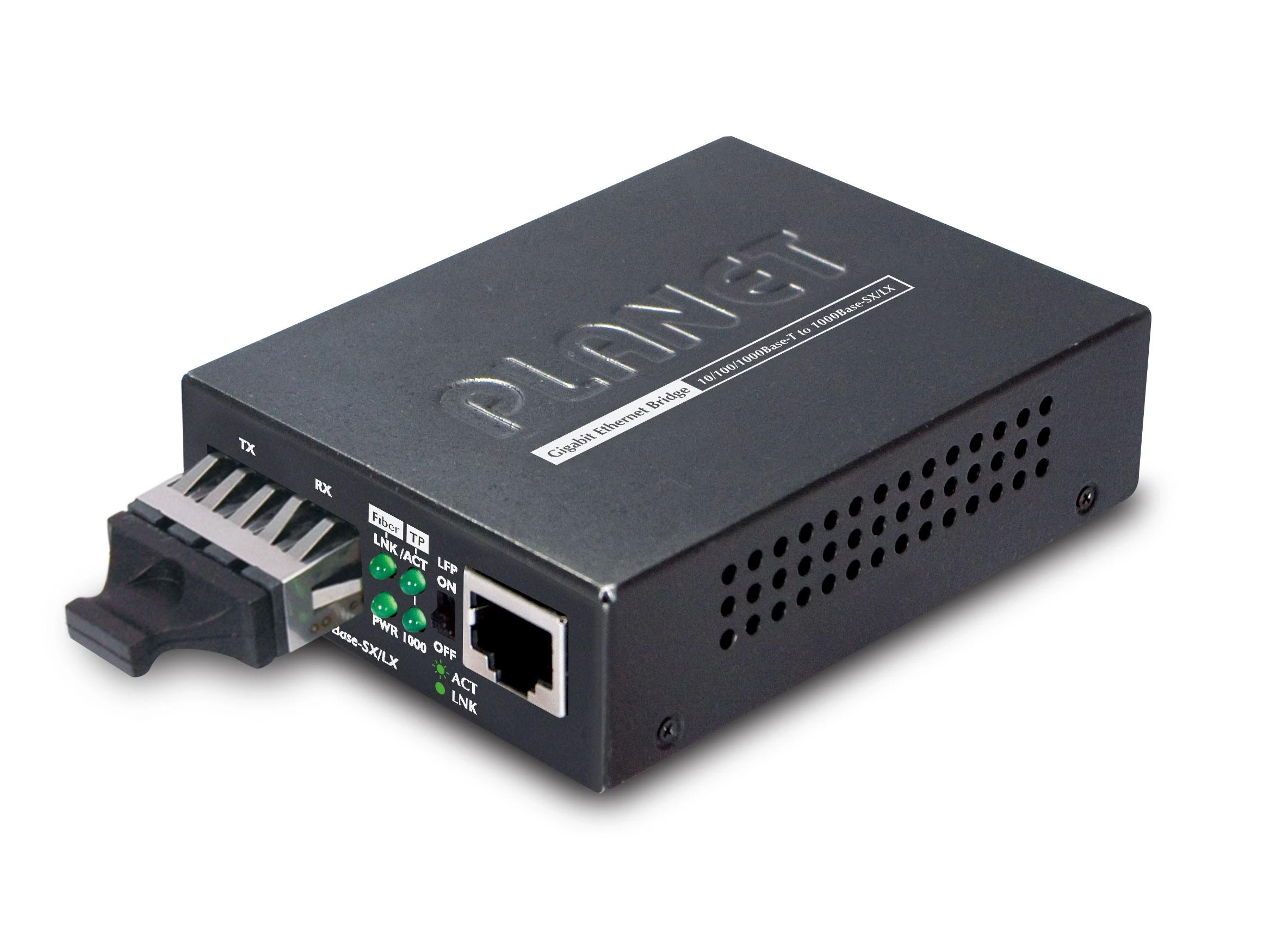 Šakotuvas PLANET GT-802 tinklo medijos keitiklis 1000 Mbit/ai 850 nm Juoda
