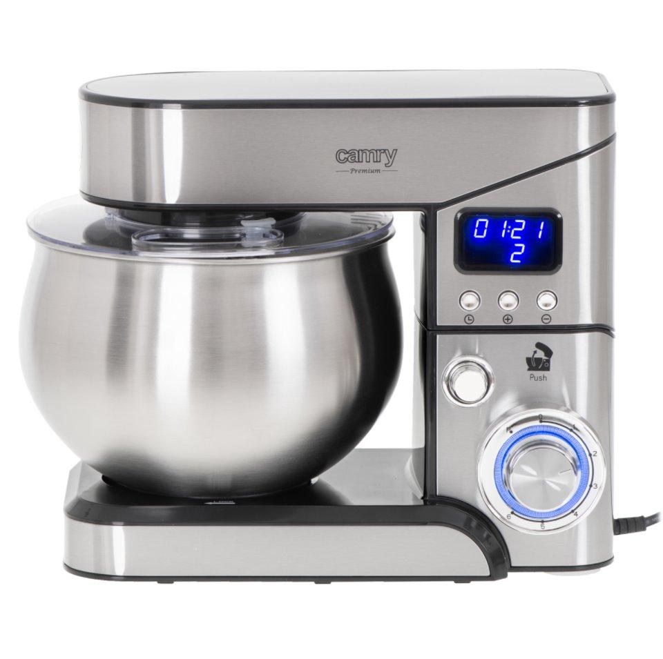 Plakiklis Camry | Planetary virtuvinis kombainas | CR 4223 | 2000 W | Greičių skaičius 6 | Bowl capacity 5 L | Sidabrinis
