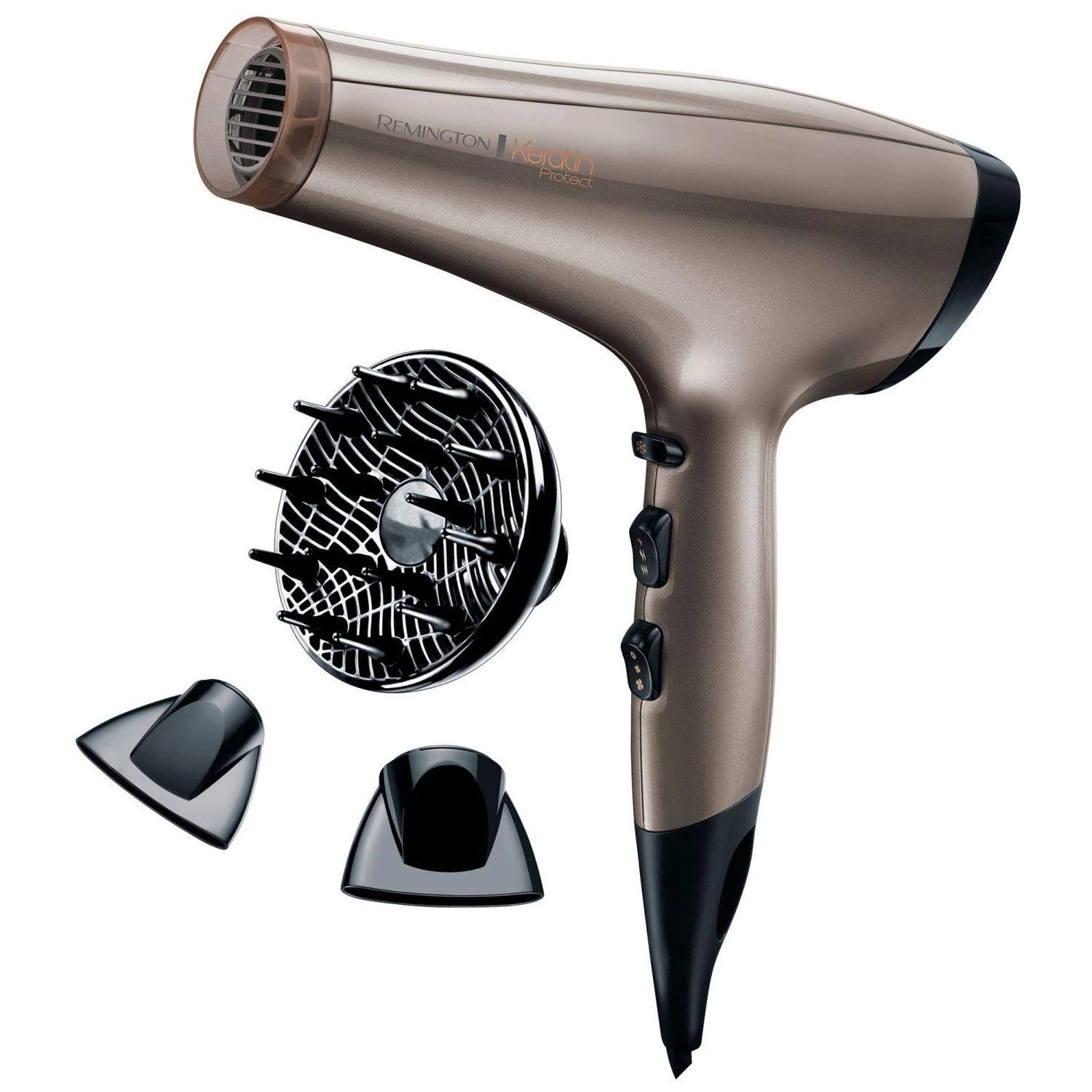 Plaukų džiovintuvas REMINGTON Keratin Protect AC 8002 (2200W, smėlio spalvos)