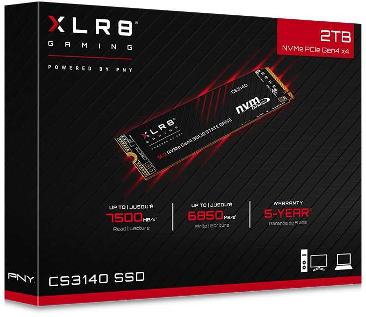 PNY 2TB M.2 2280 CS3140 M280CS3140-2TB-RB SSD diskas