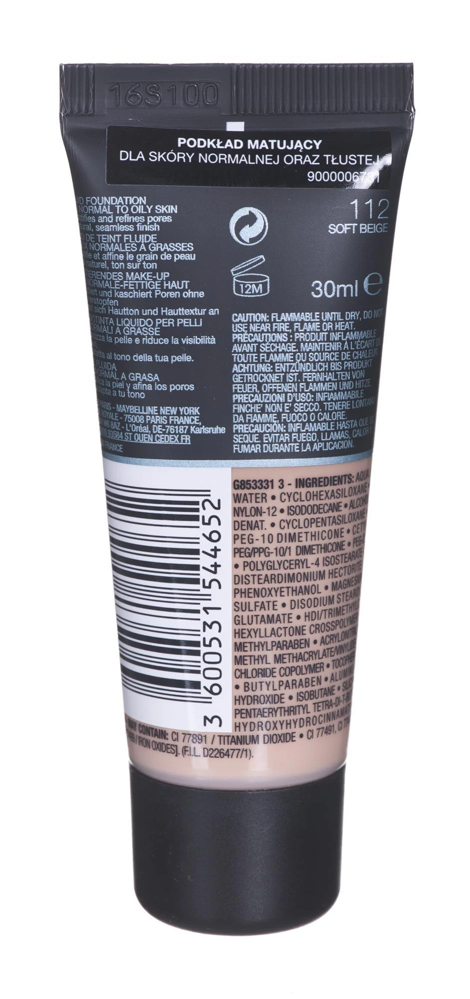 Maybelline Fit Me Matte & Poreless 095 Fair Porcelain Vamzdelis Skystis 30 ml