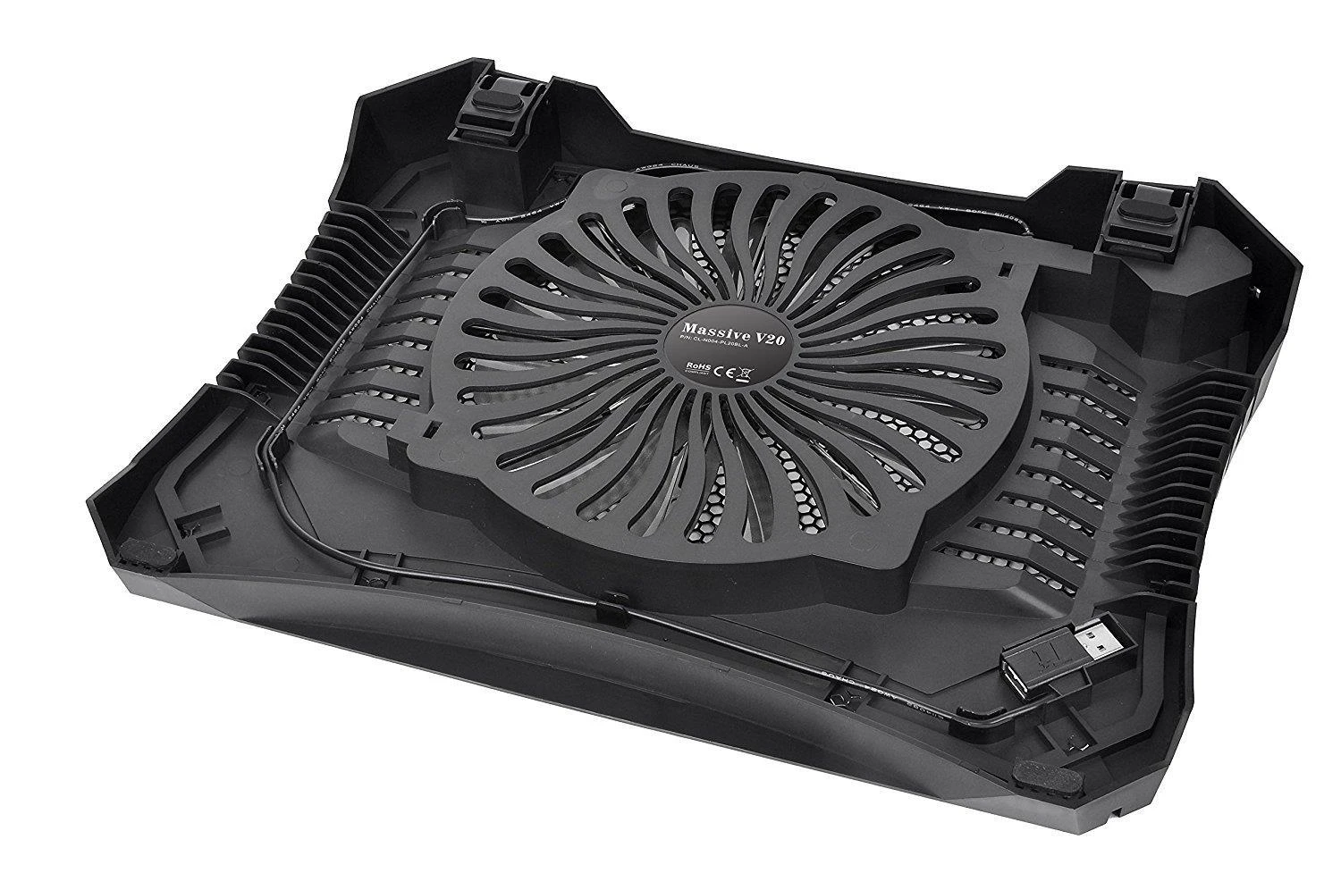 Nešiojamo kompiuterio Aušinimo Stovas - Thermaltake Massive V20 43,2 cm Juodas