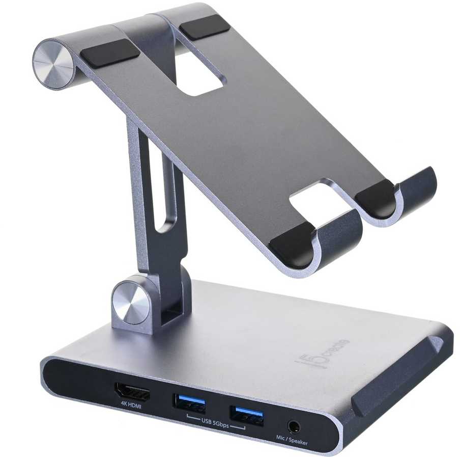 „J5create“ – daugiakampis stovas su prijungimo stotele, skirtas „iPad Pro“