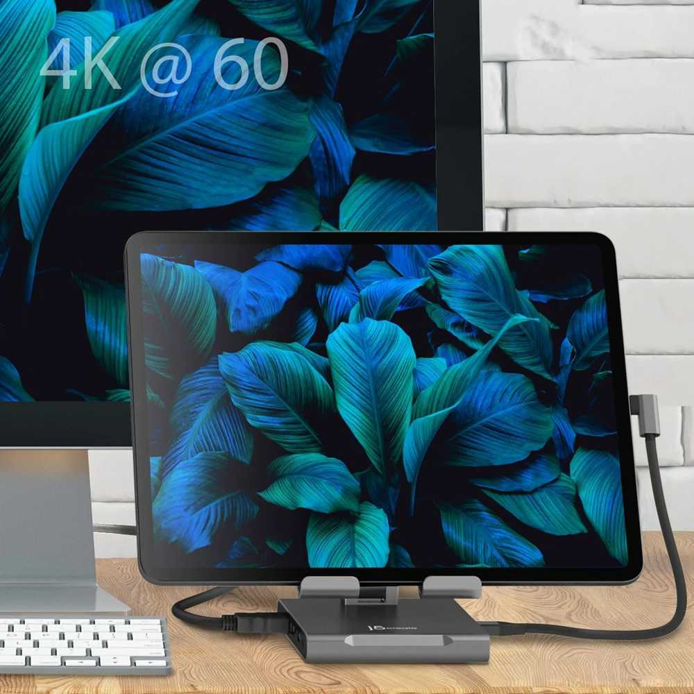„J5create“ – daugiakampis stovas su prijungimo stotele, skirtas „iPad Pro“