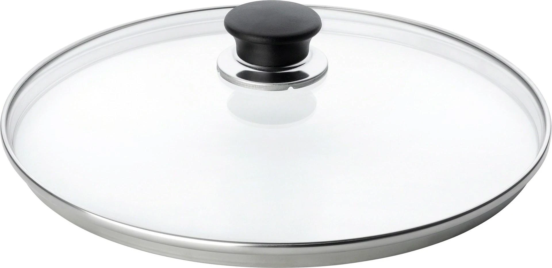 Ballarini 16 cm stiklinis dangtis su juoda rankena