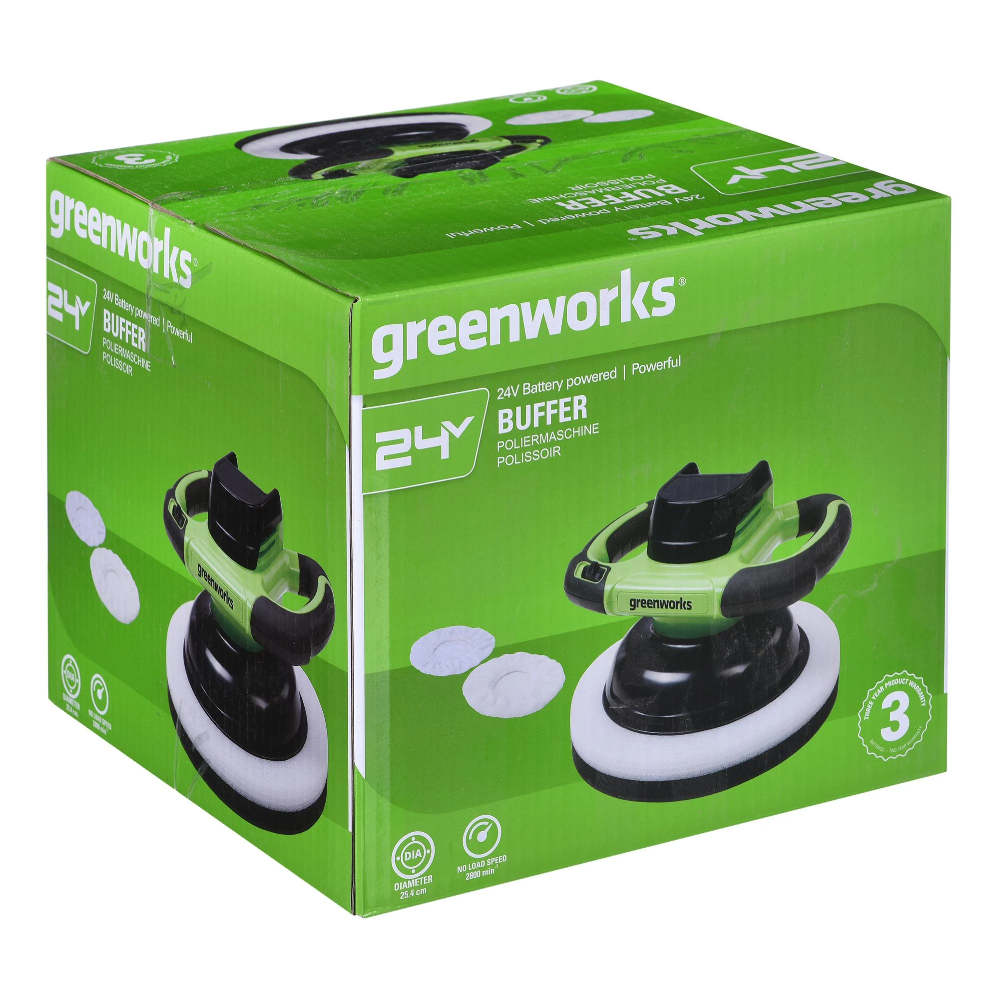 Poliruoklis Greenworks G24BU10; 24 V (be akumuliatoriaus ir pakrovėjo)