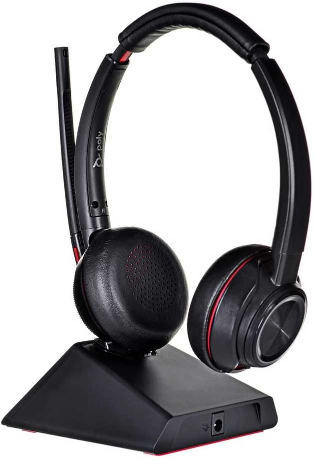Poly Plantronics Savi 8220 UC-M ausinės, stereo, belaidė, DECT, įskaitant USB raktą, optimizuotas vieningas ryšys
