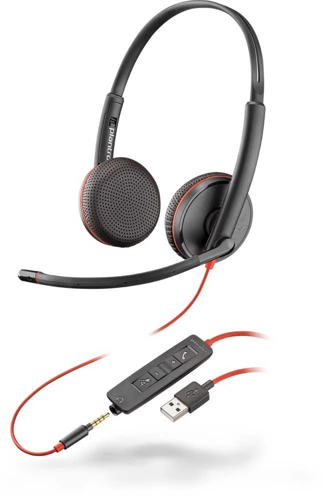 Plantronics Poly BLACKWIRE,C3225 USB-A Poly USB-A Ausinės Su mikrofonu Juodas USB Type-A su laidu