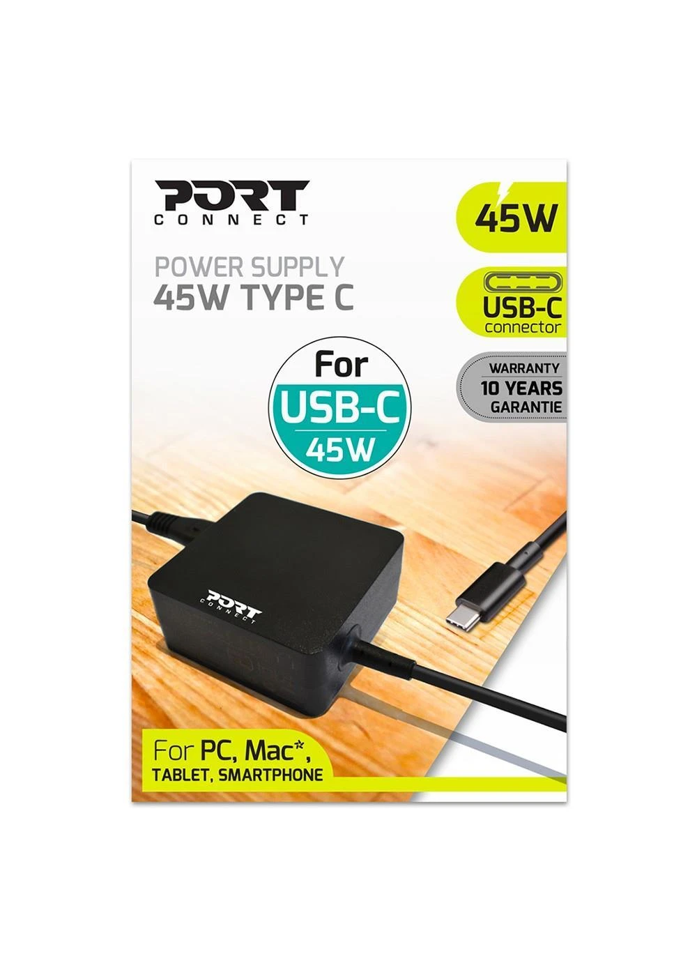 Port Designs Prievadų dizainas Prievadas Prijunkite USB-C 45 W