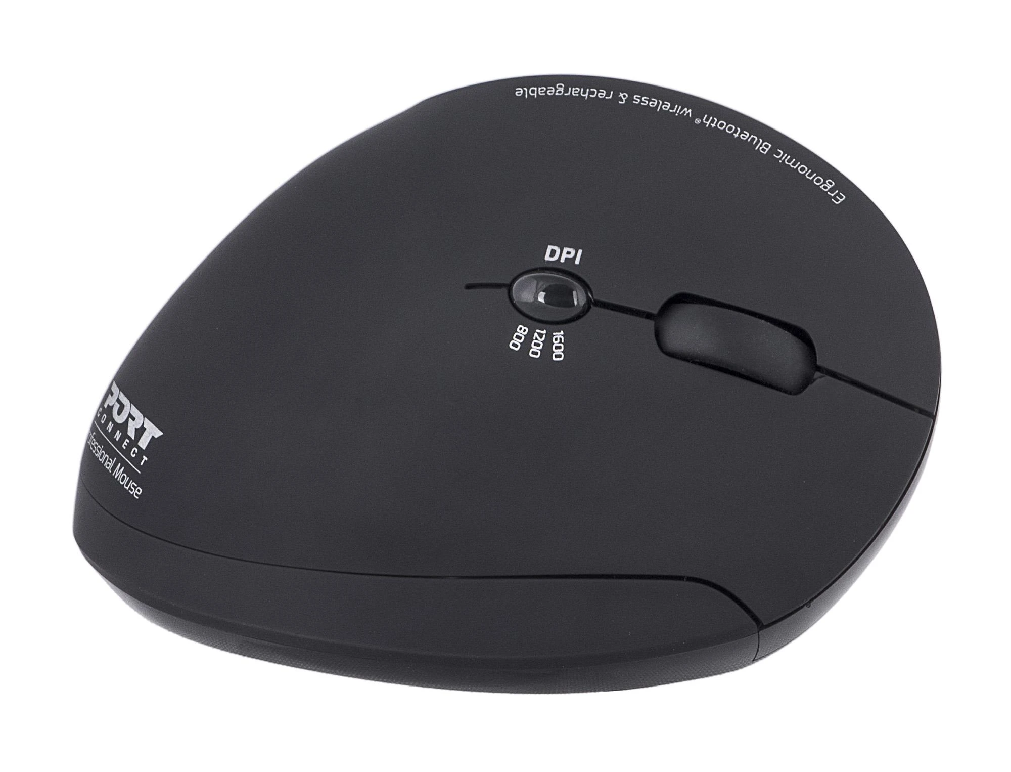PORT DESIGNS | Rechargeable Ergonomic Pelė | 900706-BT | Optinė | Wireless | 2.4 GHz Wireless via USB Dongle | Juodas | 3 year(s)