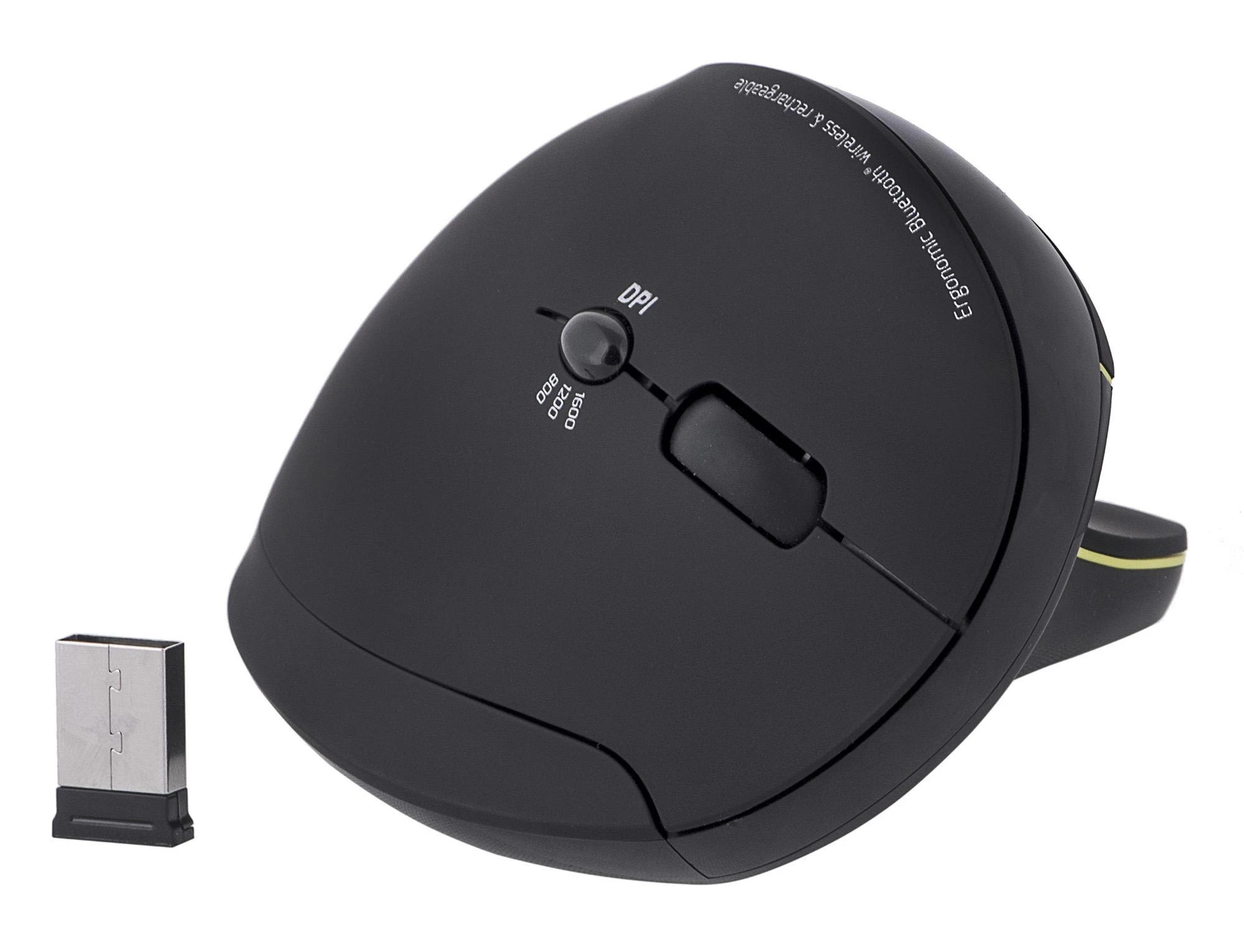 PORT DESIGNS | Rechargeable Ergonomic Pelė | 900706-BT | Optinė | Wireless | 2.4 GHz Wireless via USB Dongle | Juodas | 3 year(s)