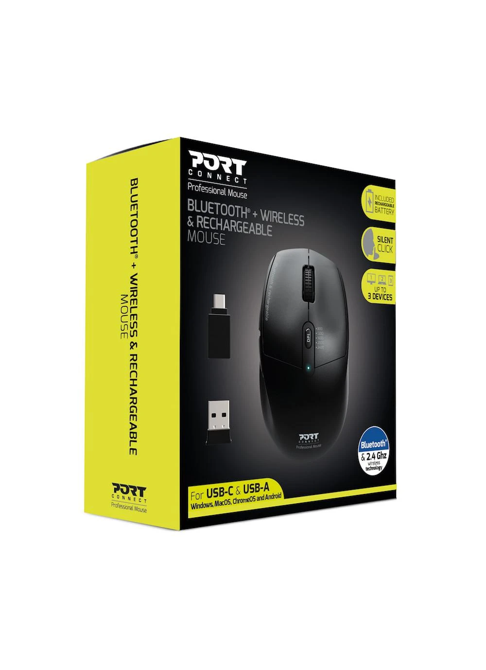 Port Designs 900715 pelė dešinei rankai RF belaidė + Bluetooth Optinė 2400 DPI