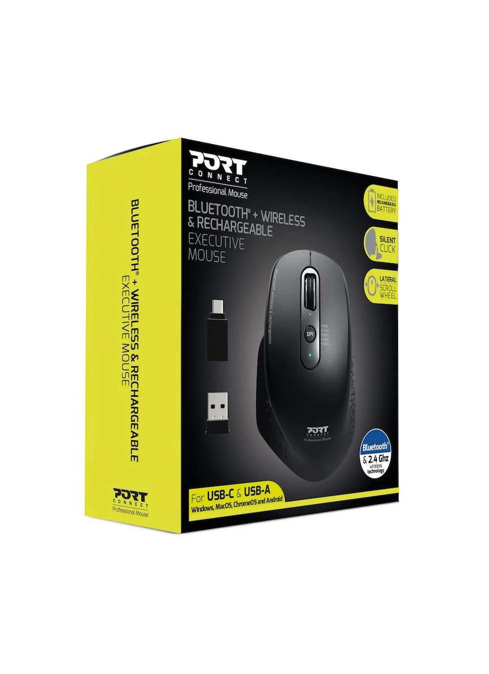 Port Designs 900716 pelė dešinei rankai RF belaidė + Bluetooth Optinė 3200 DPI