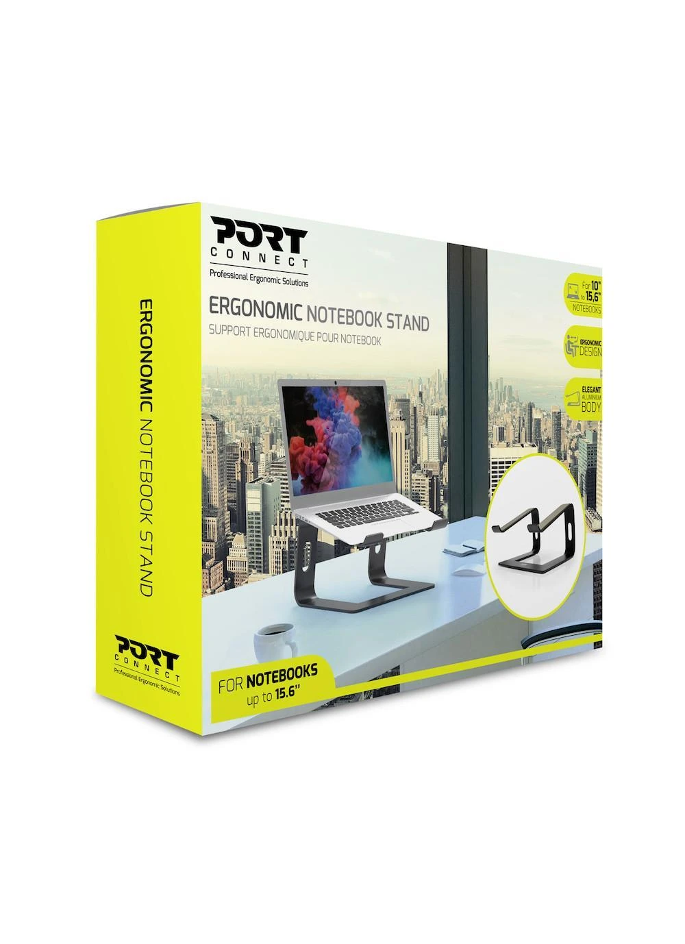 PORT DESIGNS | Ergonomic Notebook stand | 901103 | Notebook Stand | Juodas