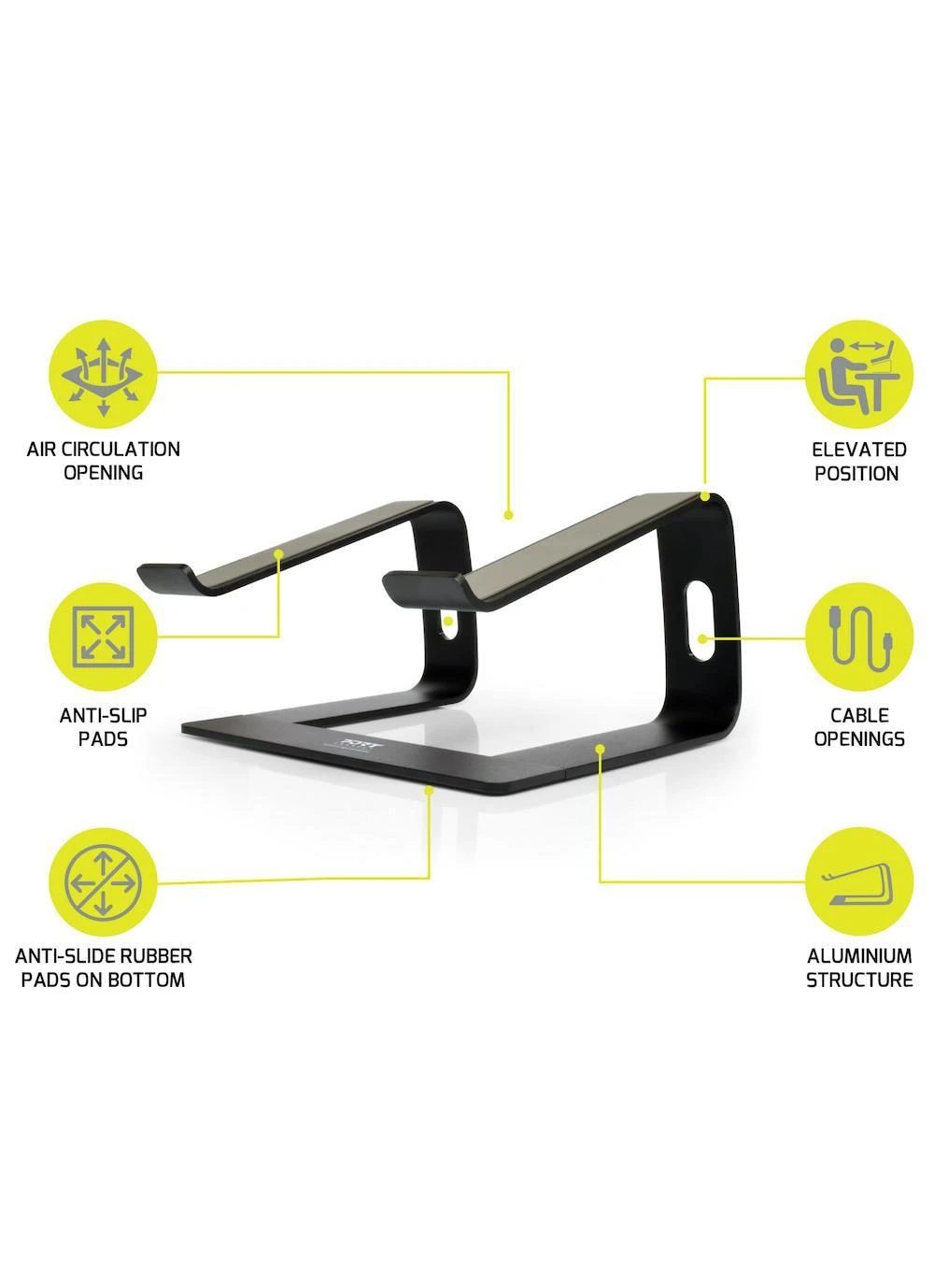 PORT DESIGNS | Ergonomic Notebook stand | 901103 | Notebook Stand | Juodas