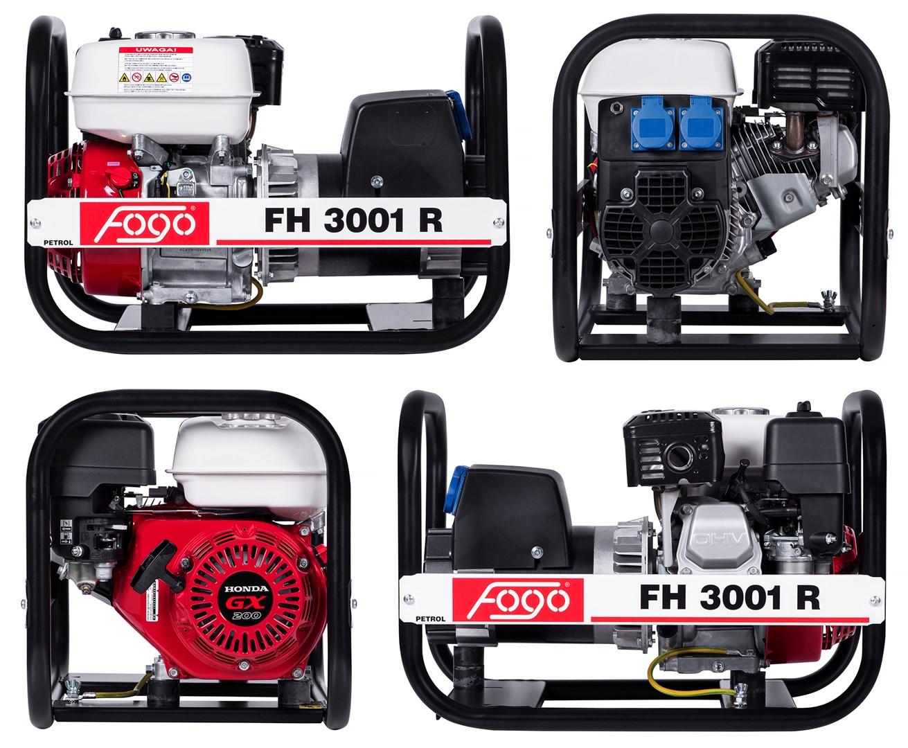 FOGO GENERATOR PRZENOŚNY FH 3001 R 2,7KW/230V, STABILIZACJA NAPIĘCIA, SILNIK HONDA