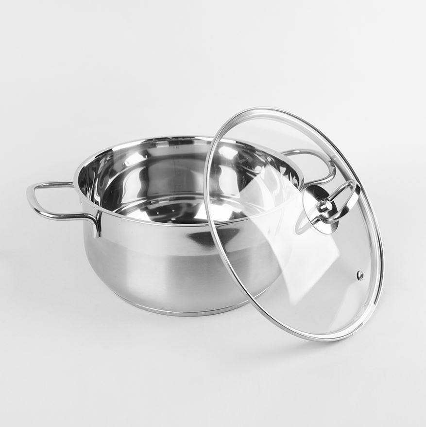 Plieninis puodas su dangteliu indukcinėms dujoms 30cm 10.0L MAESTRO MR-3508-30