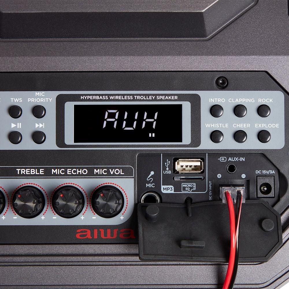 Aiwa Nešiojama garso sistema 700W (90W RMS) su karaoke, šviesos efektais