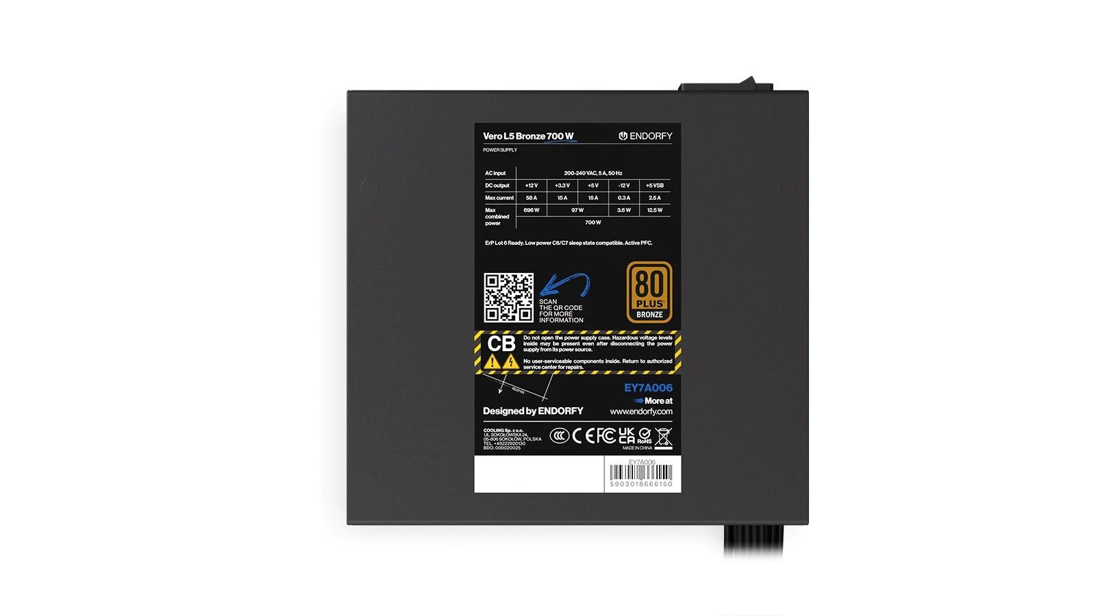 Coolingpl ENDORFY Vero L5 Bronze 700W PSU