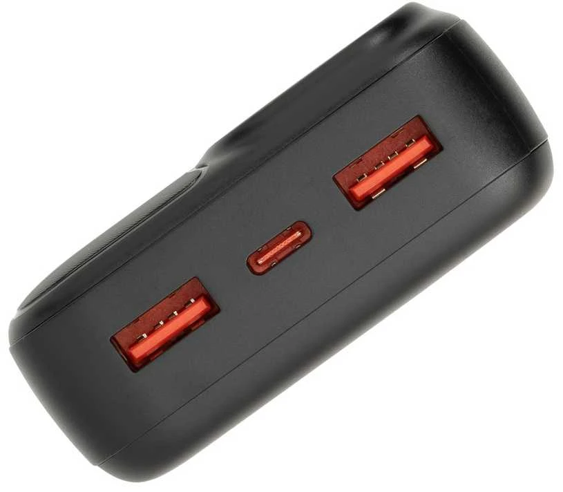 „RivaCase“ išorinė baterija 20 000 mAh USB-C 20 W LCD, 1 x įvestis/išvestis USB-C PD 20 W, 2 x USB-A QC 3.0 18 W, juoda