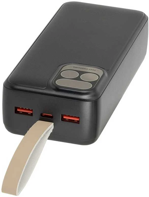 „Rivacase“ nešiojama baterija, 30 000 mAh, USB-C, 20 W, LCD, 1 x USB-C PD, 20 W, 2 x USB-A, QC 3.0, 18 W, juoda