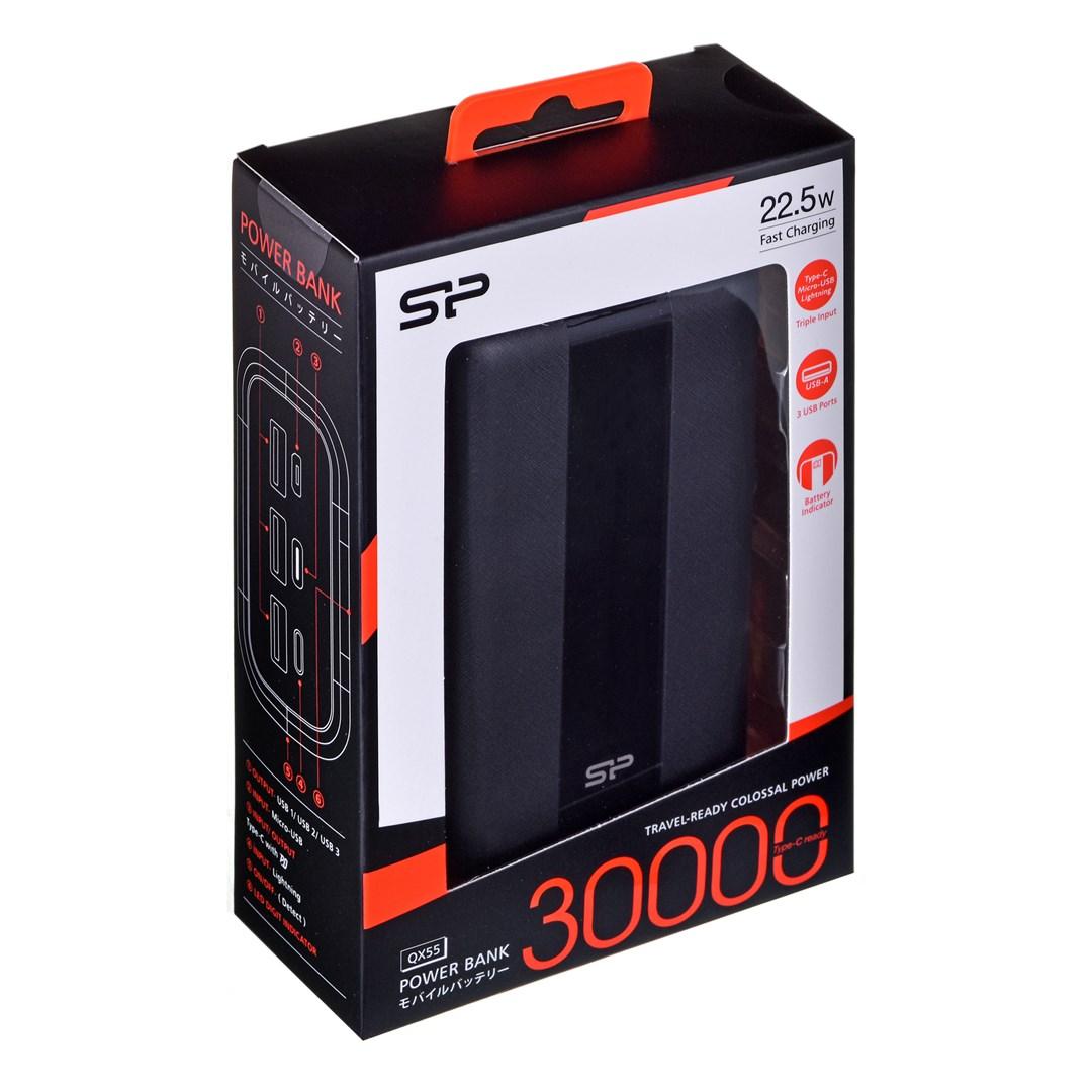 Silicon Power | Power Bank | QX55 | 30000 mAh | Juodas