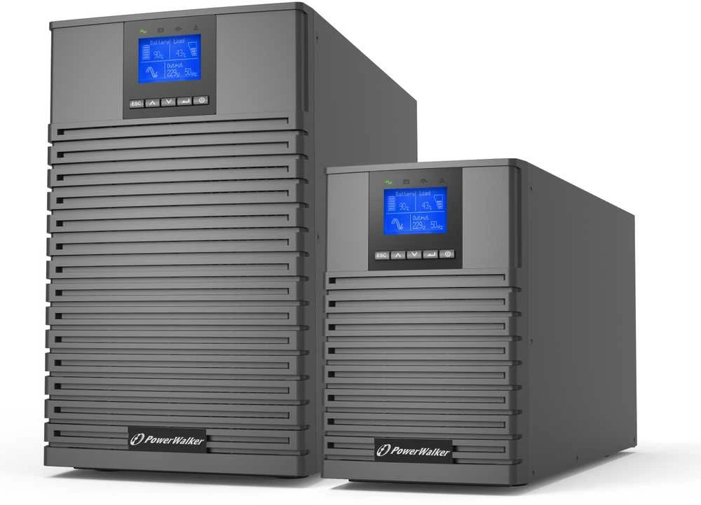 Power Walker POWERWALKER UPS On-Line VFI 1000 ICT IOT 1/1 fazės 1000VA PF1 4x IEC C13 lizdai C14 USB/RS232 EPO LCD