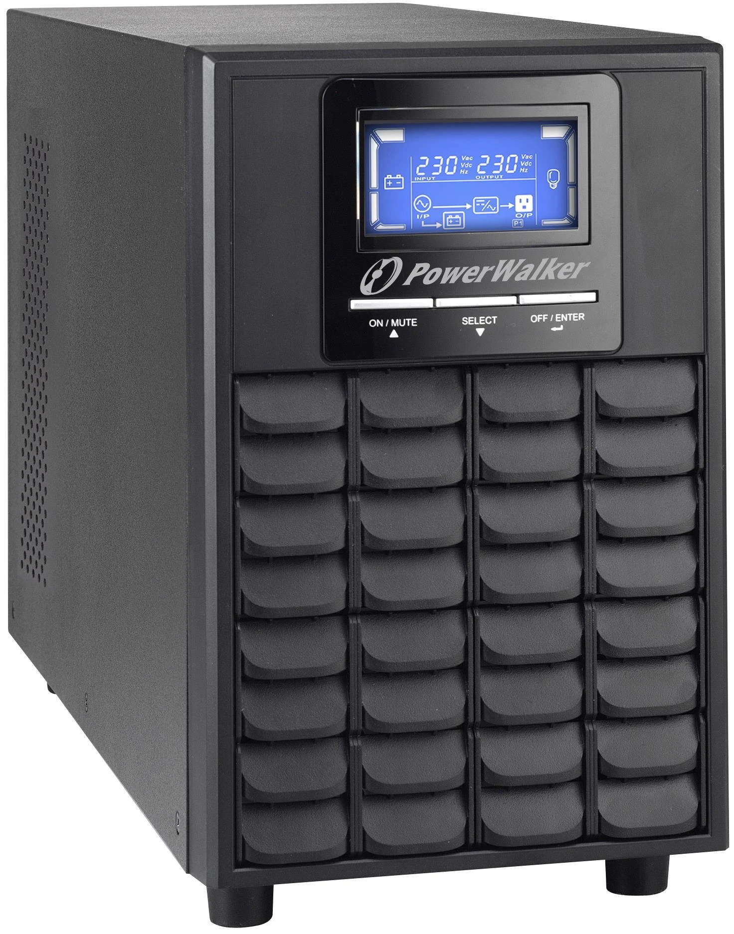 POWER WALKER „PowerWalker VFI 2000C“ LCD dviguba konversija (prisijungus) 2 kVA 1600 W 4 kintamosios srovės lizdas (-iai)