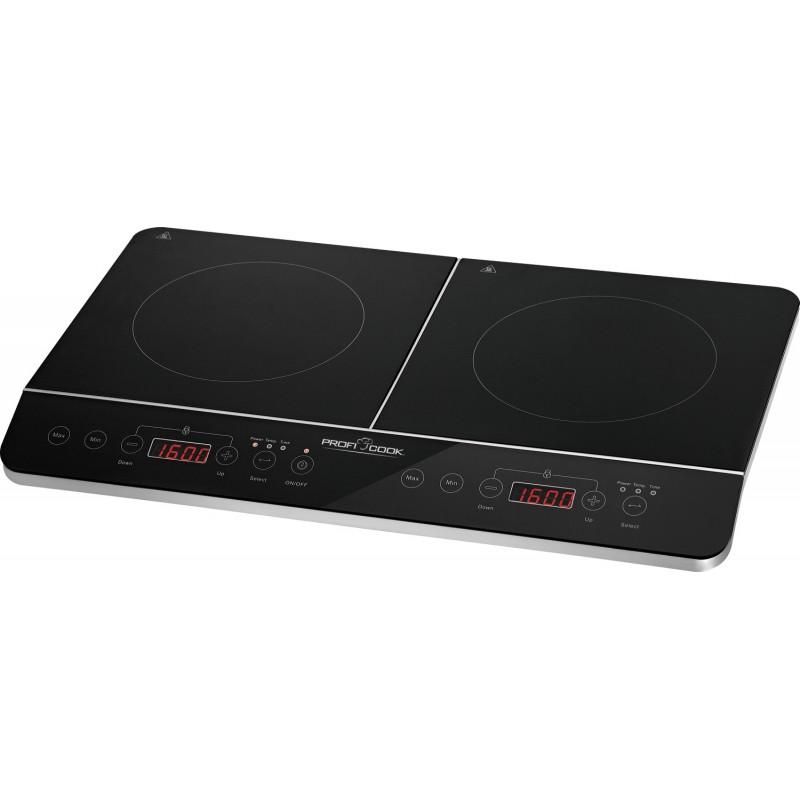 Clatronic Indukcinė Viryklė - Profi Cook PC-DKI 1067, 3500W, 2 Kaitvietės, Juoda