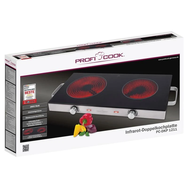 Profi Cook Proficook elektrinė viryklė PC-DKP 1211 2 degiklių 2800W