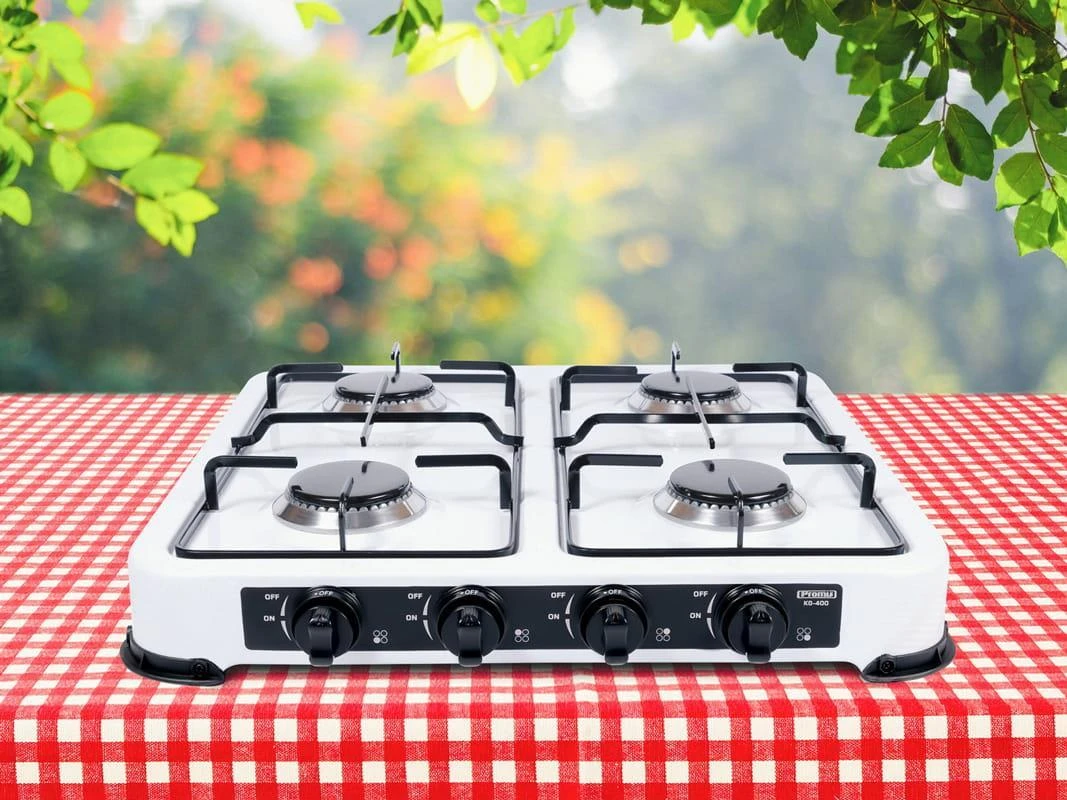 Promis KG400C hob Juodas,Baltas Countertop Gas 4 zone(s)