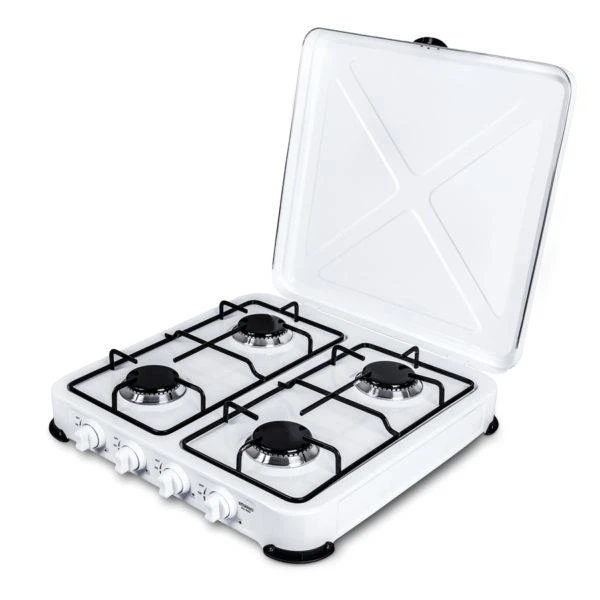 Promis KG400C hob Juodas,Baltas Countertop Gas 4 zone(s)