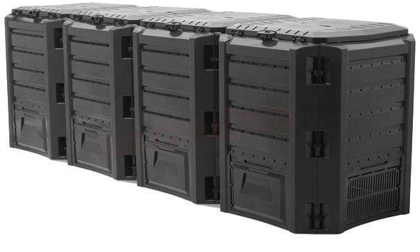PROSPERPLAST kompostavimo dėžė Juoda 1600L 261 x 83 x 72cm