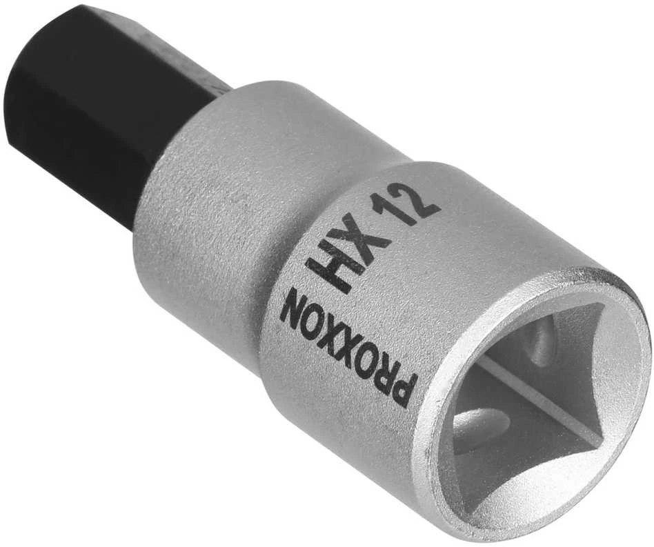 Galvučių rinkinys 1/4"+1/2" HEX 18 dalių PROXXON
