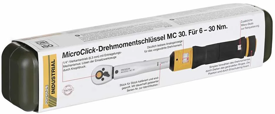 Dinamometrinis raktas MICRO-Click 30 S PROXXON 6-30Nm 1/4"