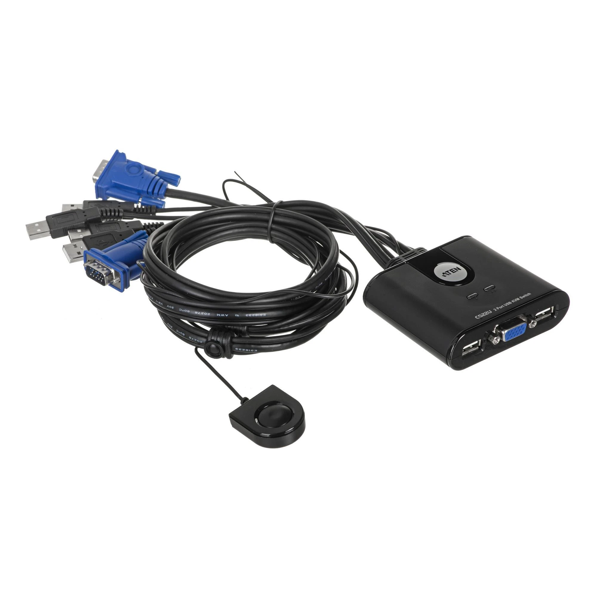 Aten 2 prievadų USB VGA kabelis KVM jungiklis su nuotolinio prievado parinkikliu | Aten | KVM kabelis KVM jungikliai CS22U Ieškoti produkto arba raktinio žodžio 2 prievadų USB VGA kabelis KVM jungiklis su nuotolinio prievado parinkikliu