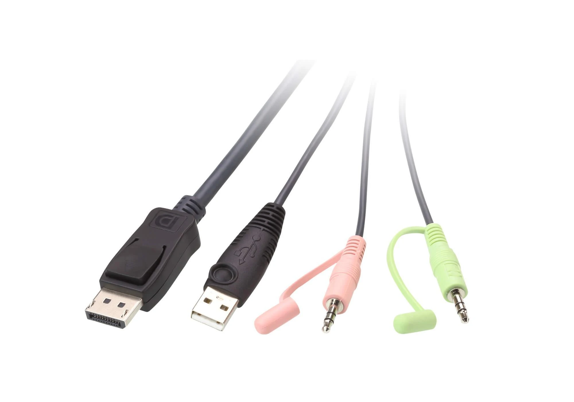 Adapteris ATEN 2xUSB-A, 1xDP, juodas / CS22DP / CS22DP-AT