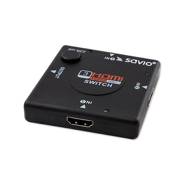 Savio CL-26 HDMI jungiklis su 3 įvesties lizdais